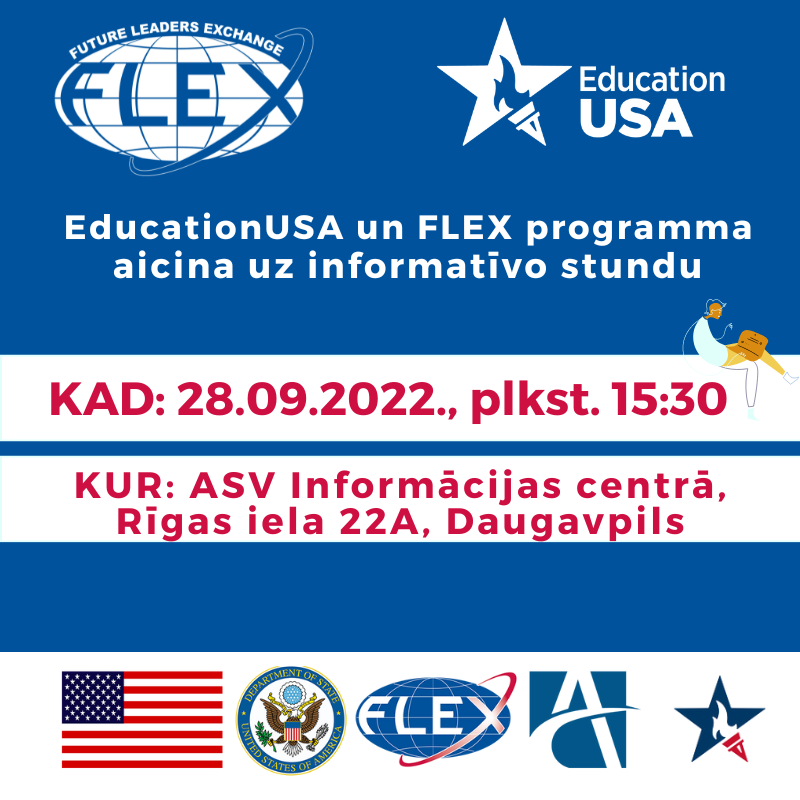 Informatīvs seminārs jauniešiem par iespēju mācīties un studēt ASV Informatīvs seminārs jauniešiem par iespēju mācīties un studēt ASV