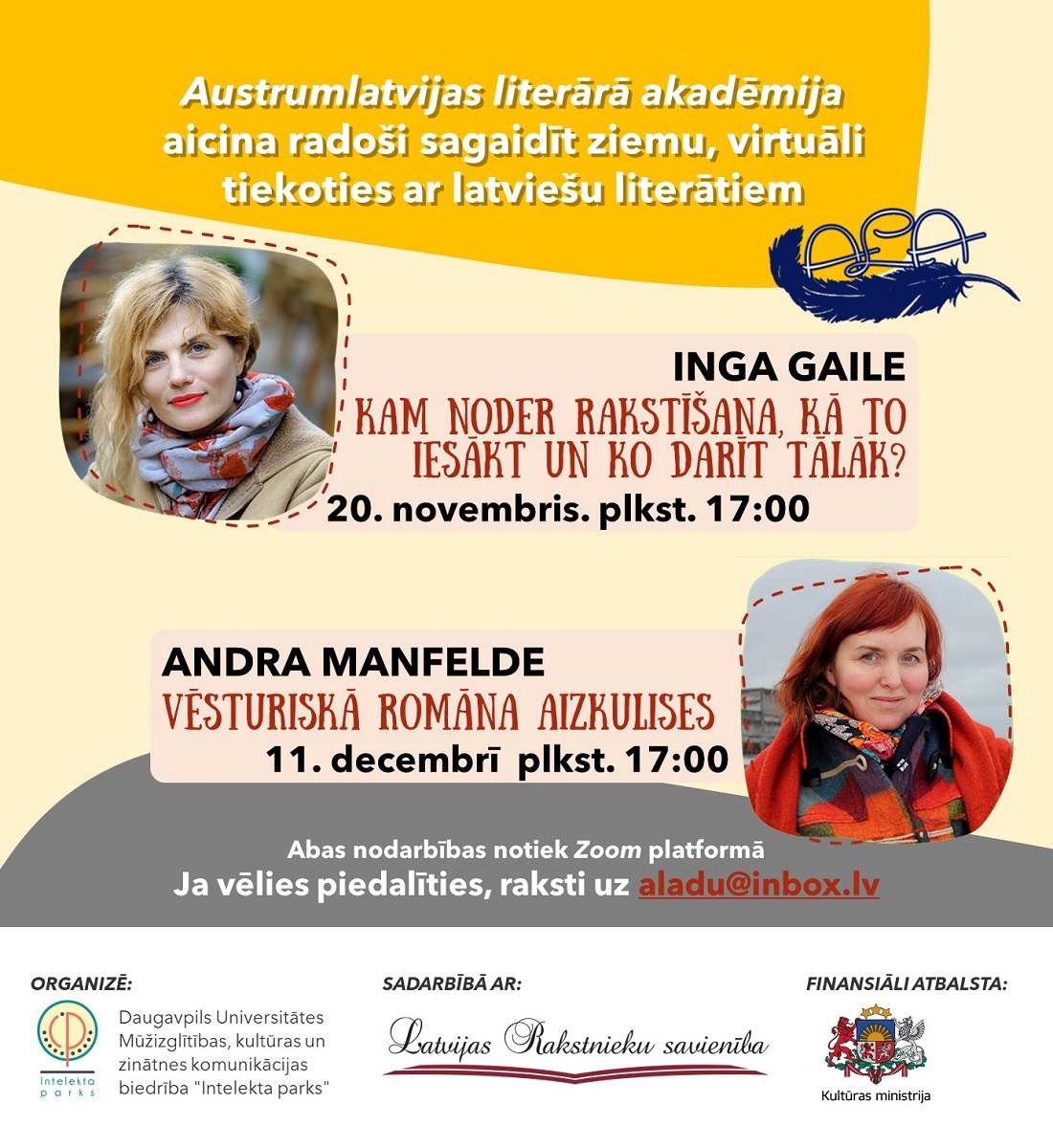 Austrumlatvijas literārā akadēmija aicina dalībniekus Austrumlatvijas literārā akadēmija aicina dalībniekus
