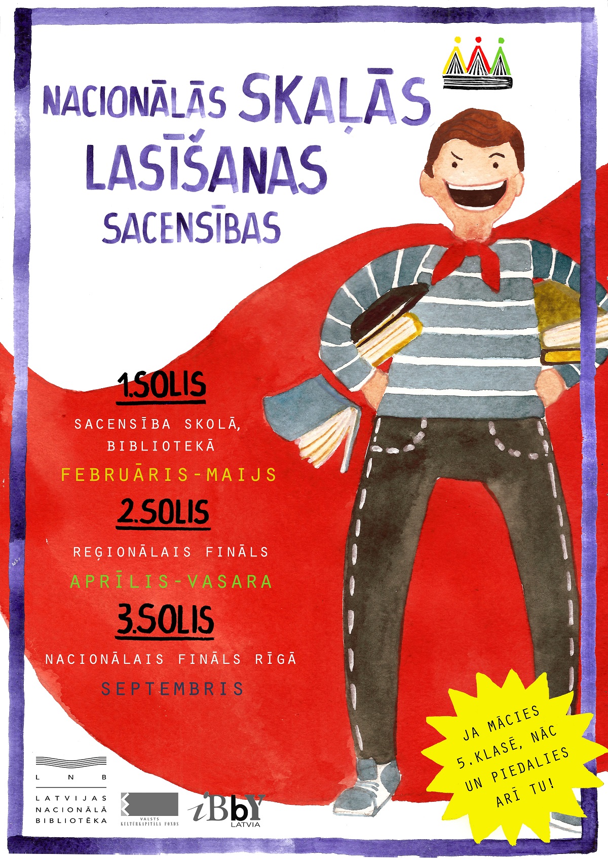 Daugavpils skolu 5. klašu skolēni aicināti piedalīties Skaļās lasīšanas sacensībā Daugavpils skolu 5. klašu skolēni aicināti piedalīties Skaļās lasīšanas sacensībā