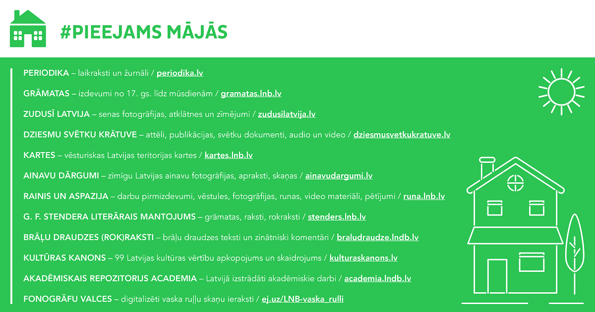 Kolekcijas “Periodika.lv” un “Grāmatas”: jauns saturs un brīvpiekļuve līdz gada beigām Kolekcijas “Periodika.lv” un “Grāmatas”: jauns saturs un brīvpiekļuve līdz gada beigām
