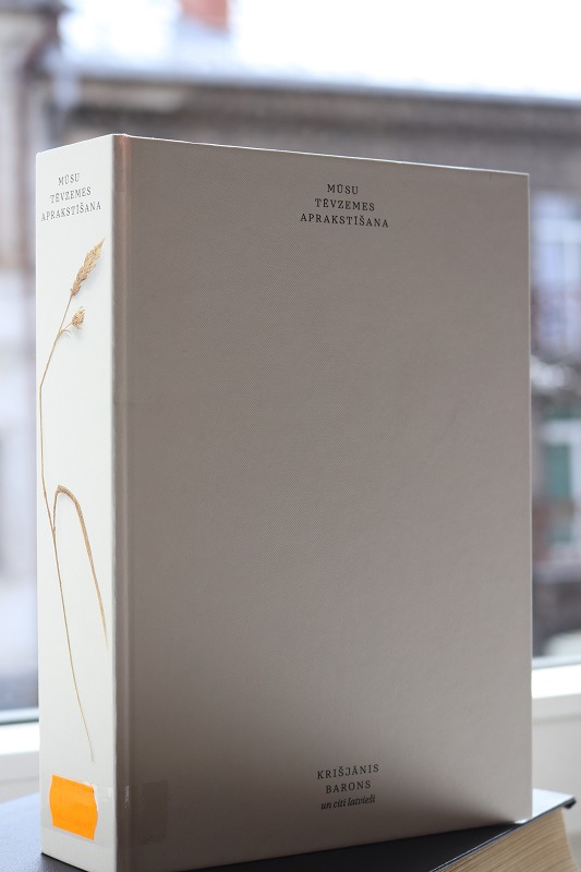 Krišjāņa Barona grāmata “Mūsu tēvzemes aprakstīšana” Latgales Centrālās bibliotēkas krājumā
