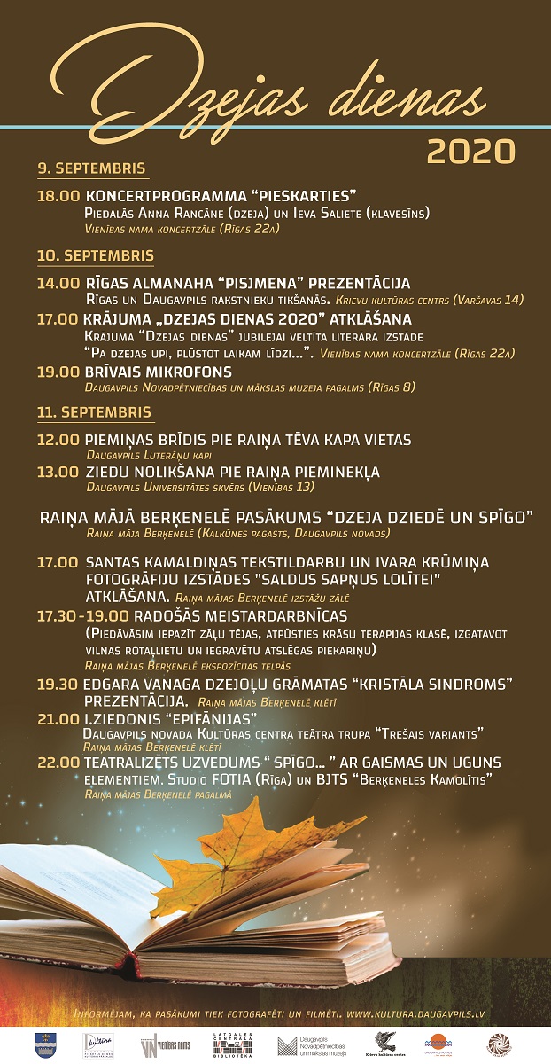 “Dzejas dienas 2020” Daugavpilī “Dzejas dienas 2020” Daugavpilī