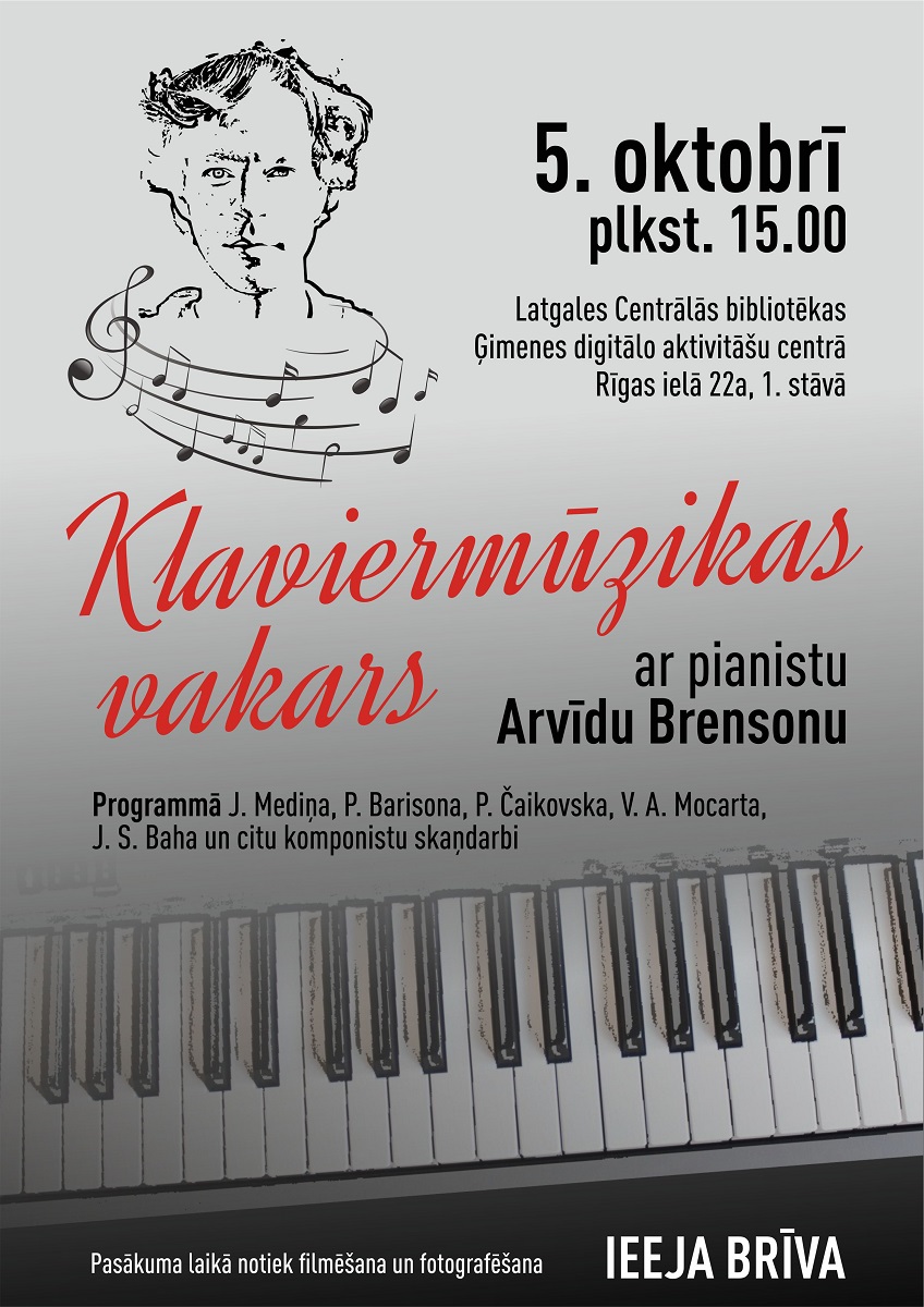 Klaviermūzikas vakars bibliotēkā Klaviermūzikas vakars bibliotēkā