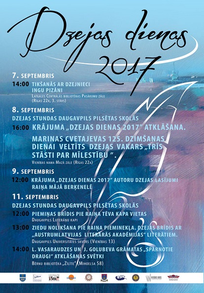 Daugavpilī sākas Dzejas dienas Daugavpilī sākas Dzejas dienas