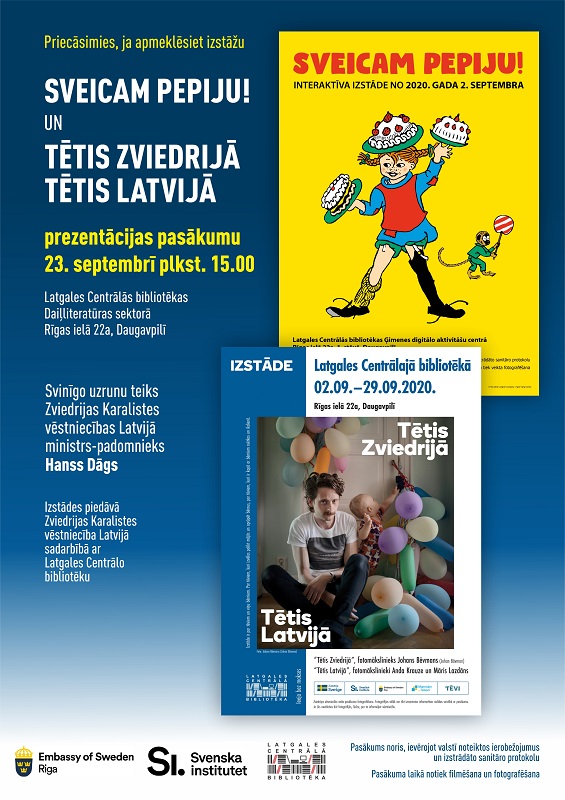 Piedaloties Zviedrijas vēstniecības pārstāvjiem, bibliotēkā tiks prezentētas divas izstādes Piedaloties Zviedrijas vēstniecības pārstāvjiem, bibliotēkā tiks prezentētas divas izstādes