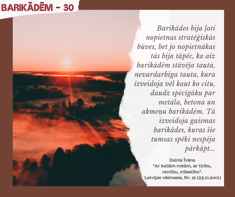 Daugavpils publiskās bibliotēkas aicina atcerēties barikāžu laiku Daugavpils publiskās bibliotēkas aicina atcerēties barikāžu laiku