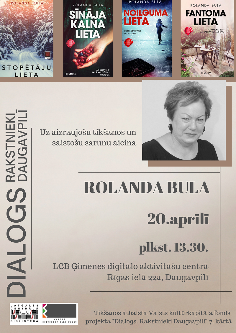 Daugavpilī viesosies juriste un rakstniece Rolanda Bula Daugavpilī viesosies juriste un rakstniece Rolanda Bula