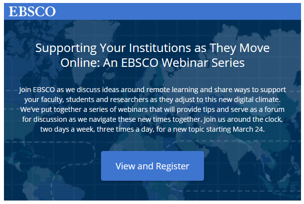 EBSCO vebināri bibliotekāriem EBSCO vebināri bibliotekāriem