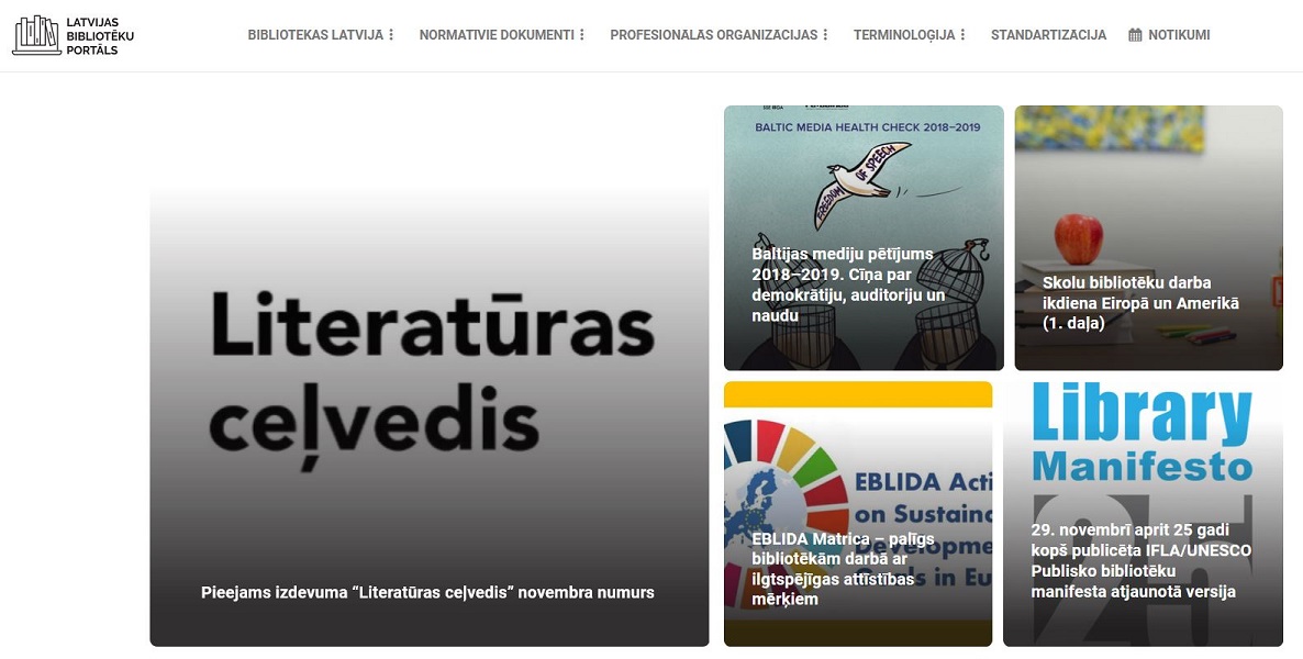 Darbu sākusi Latvijas bibliotēku portāla atjaunotā versija Darbu sākusi Latvijas bibliotēku portāla atjaunotā versija
