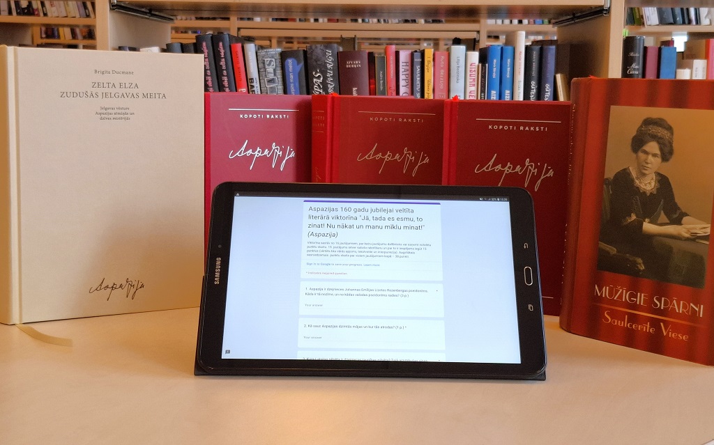 Bibliotēka organizē literāro viktorīnu veltītu Aspazijas 160 gadu jubilejai Bibliotēka organizē literāro viktorīnu veltītu Aspazijas 160 gadu jubilejai