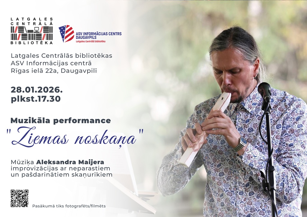 Latgales Centrālajā bibliotēkā izskanēs A.Maijera muzikālā performance “Ziemas noskaņa”