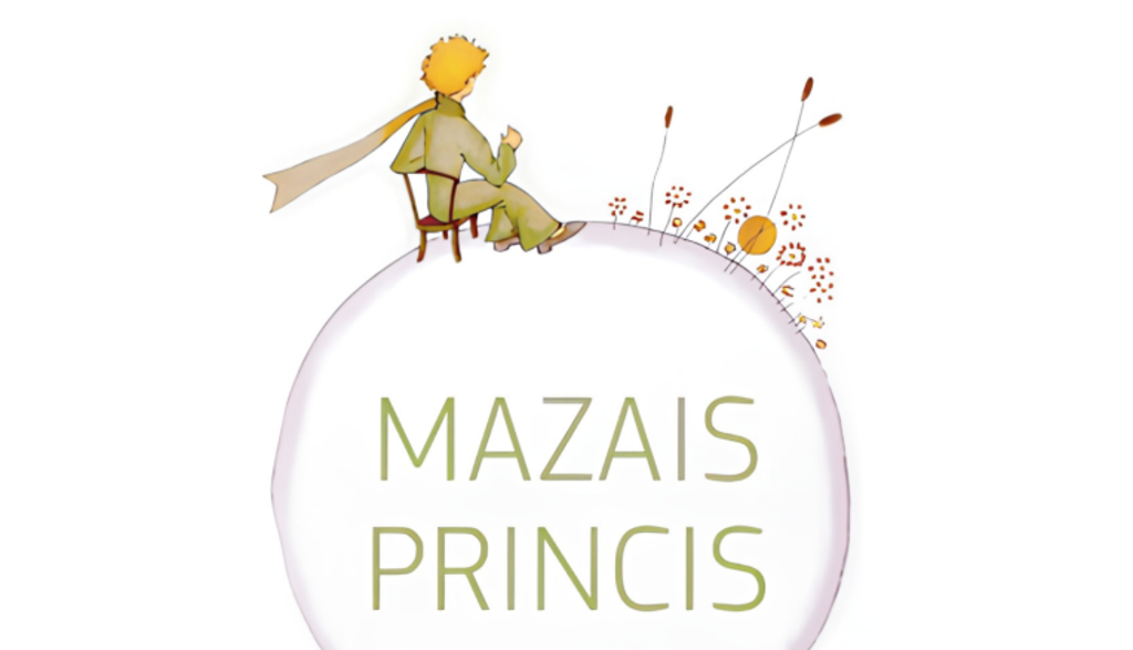 Antuāna de Sent-Ekziperī grāmatas "Mazais princis" vāks ar mazo princi uz planētas